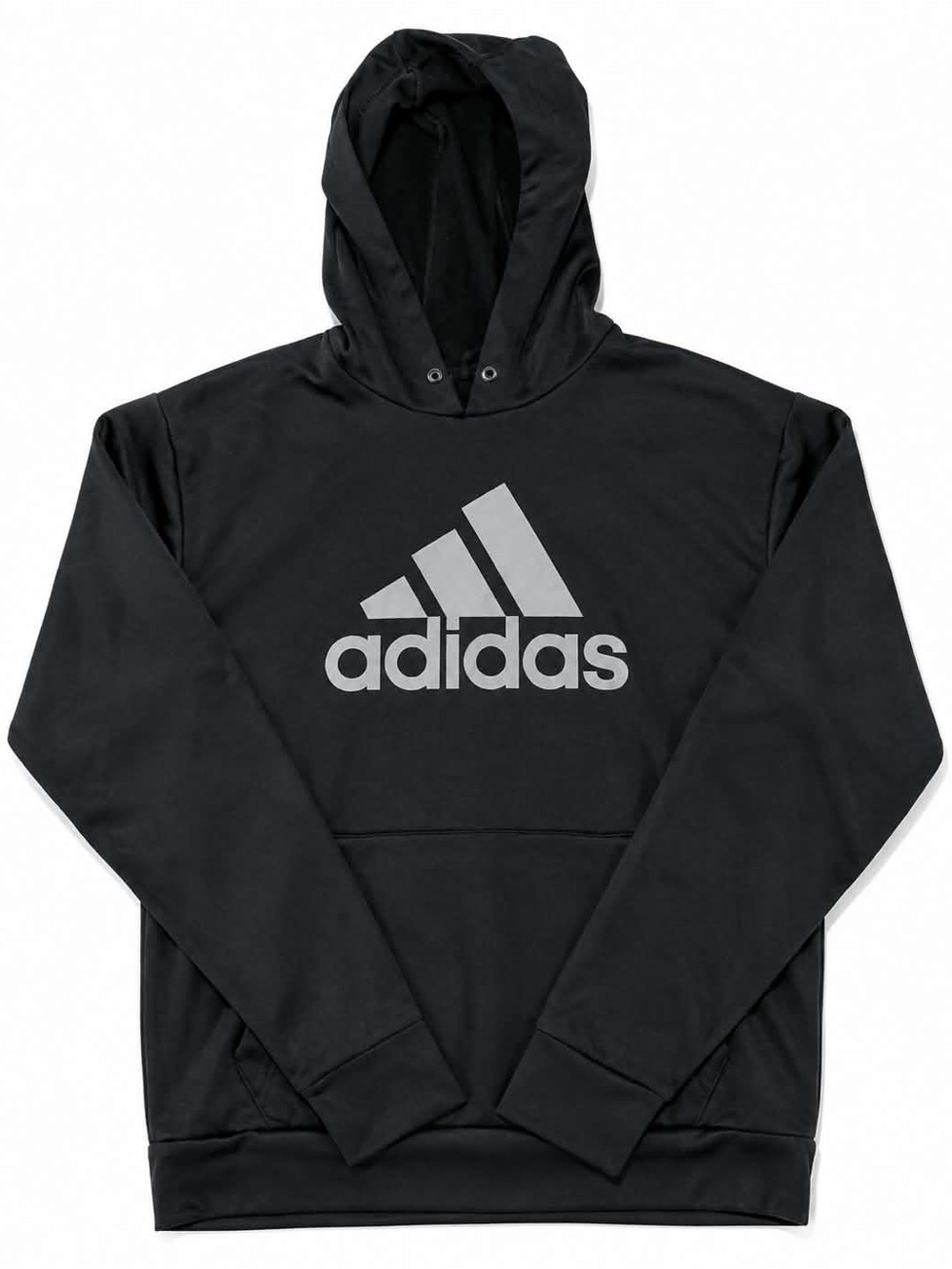 adidas Black Pullover Hoodie with Grey Logo